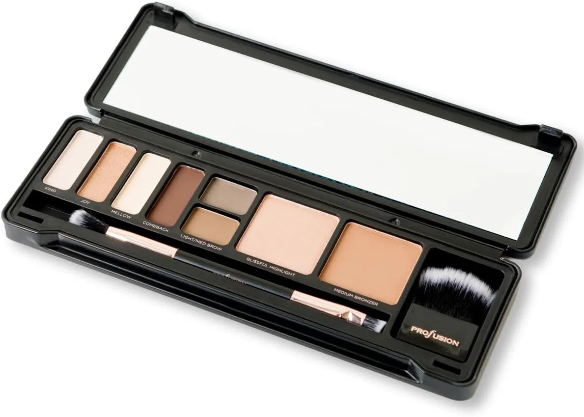 Палетка для макияжа Profusion Cosmetics Day Face Pro, 8 оттенков, коричневый