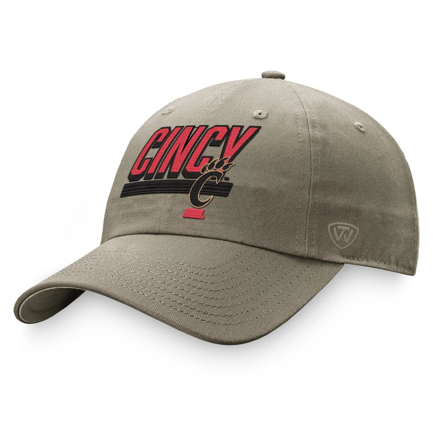 

Мужская регулируемая шляпа Top of the World цвета хаки Cincinnati Bearcats Slice