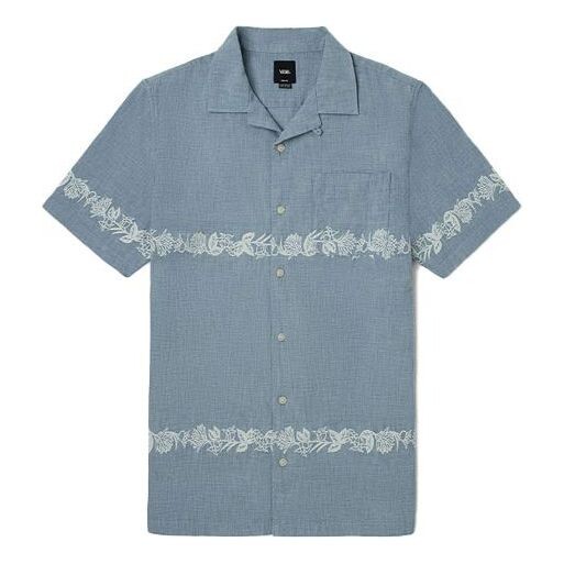 

Рубашка men's denim short sleeve blue shirt Vans, синий