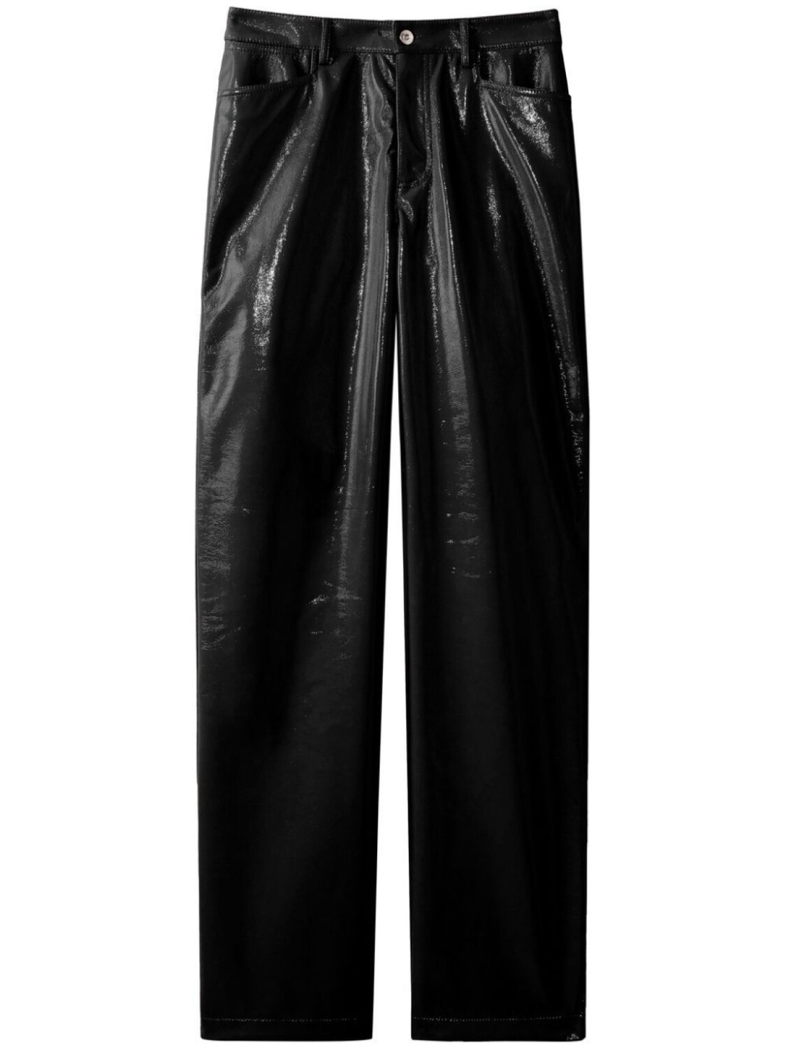 

Proenza Schouler White Label глянцевые брюки прямого кроя, черный