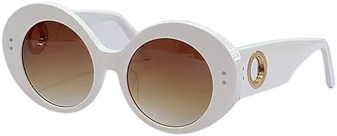 

Большие овальные солнцезащитные очки для женщин, винтажные круглые солнцезащитные очки в ацетатной оправе с коробкой, защита от ультрафиолета UV400 MTZJH, No.3 Sunglasses