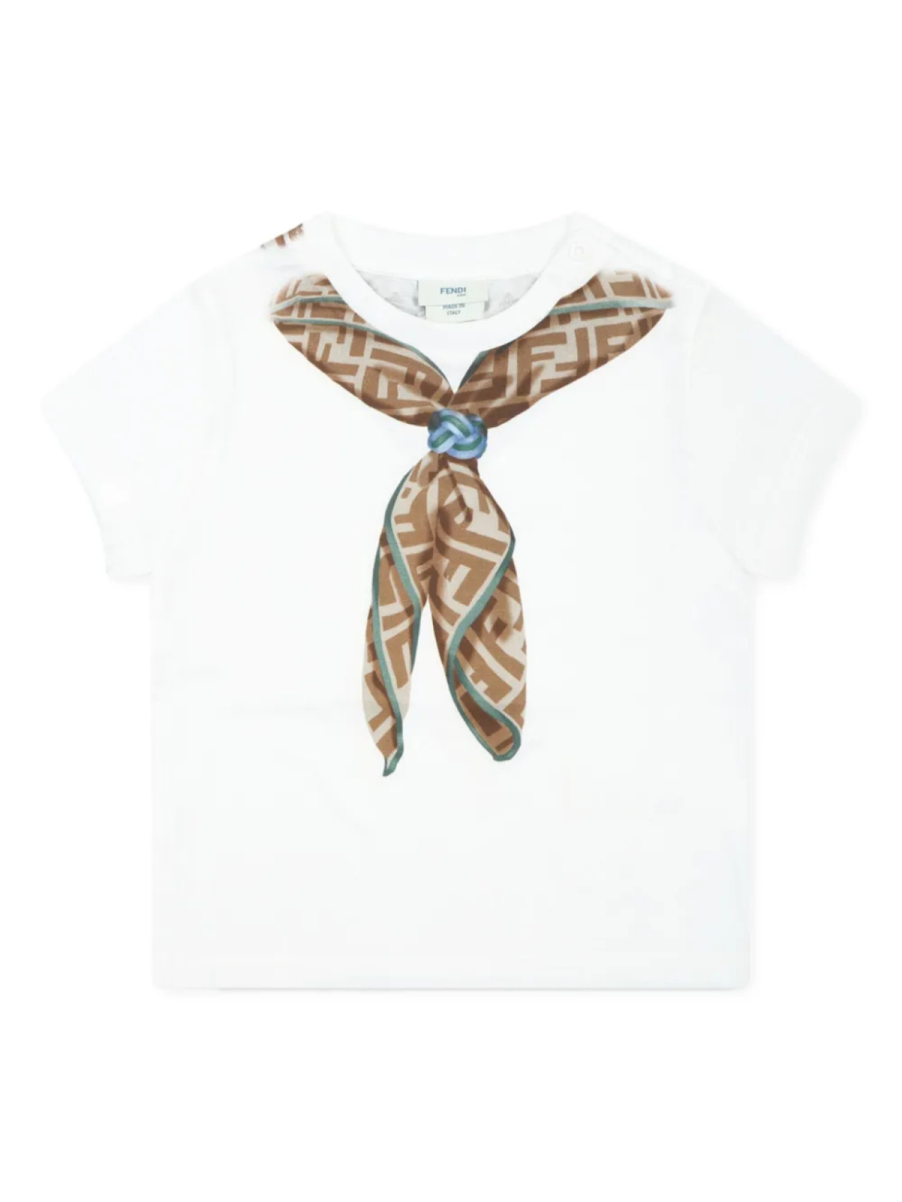 

Футболка с эффектом тромплей Fendi Kids, белый