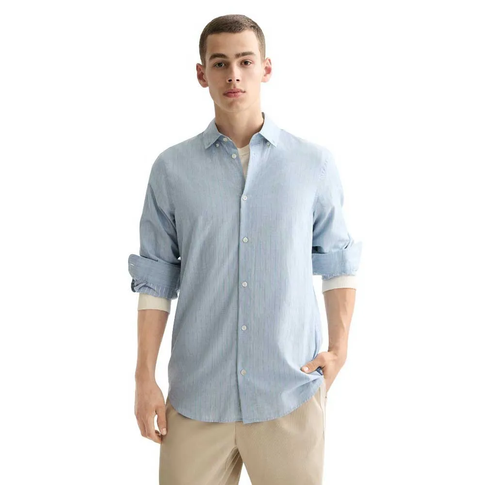 

Рубашка с длинным рукавом Scotch & Soda Yarn Dyed Stripe, синий