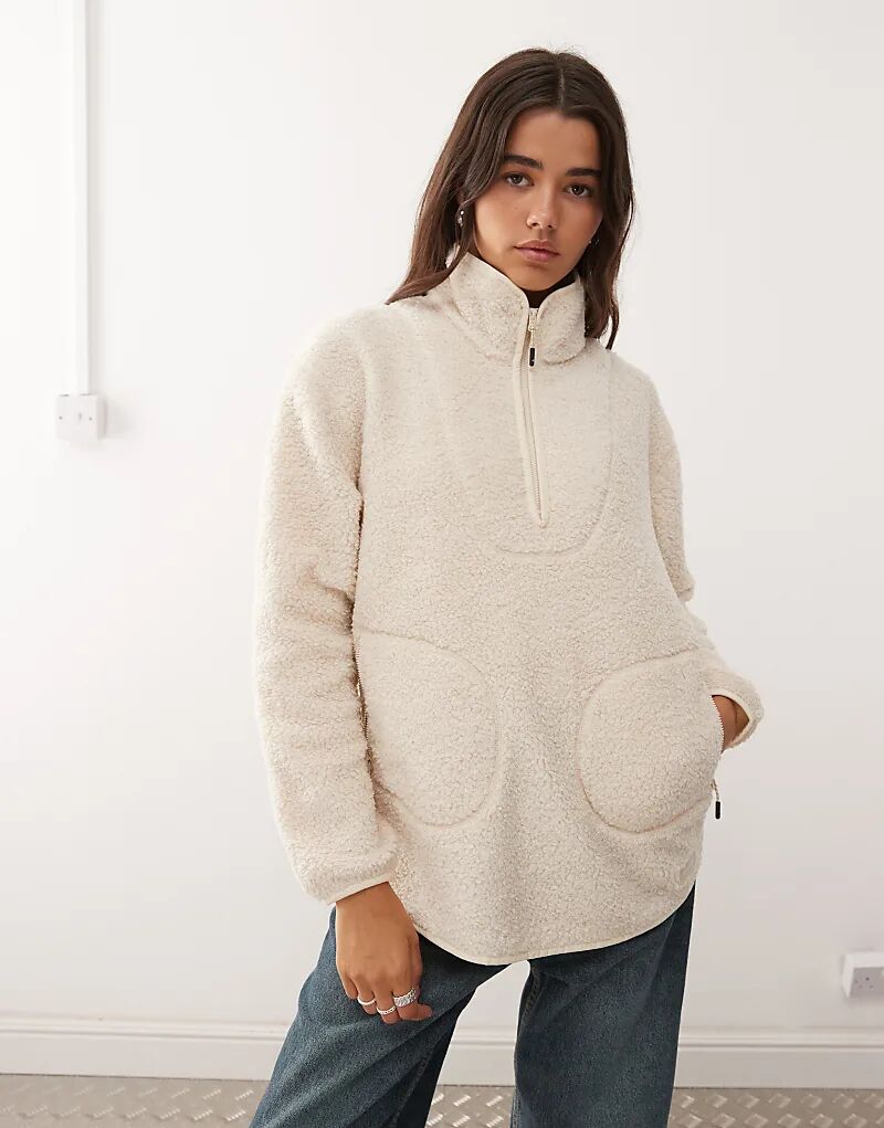 

Женская флисовая кофта Frankie Borg с застежкой-молнией на половину длины Regatta, кремово-белого цвета