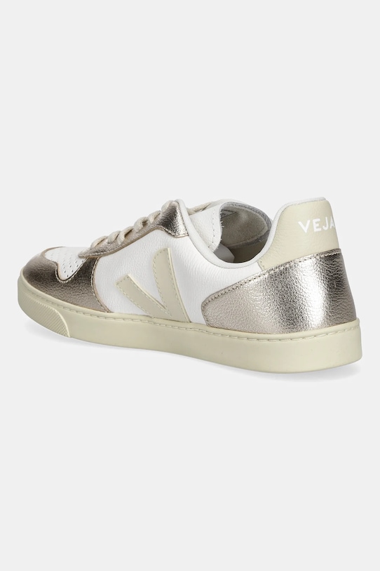Детские кожаные кроссовки Small V-10 Laces Veja, золотой — фото 3