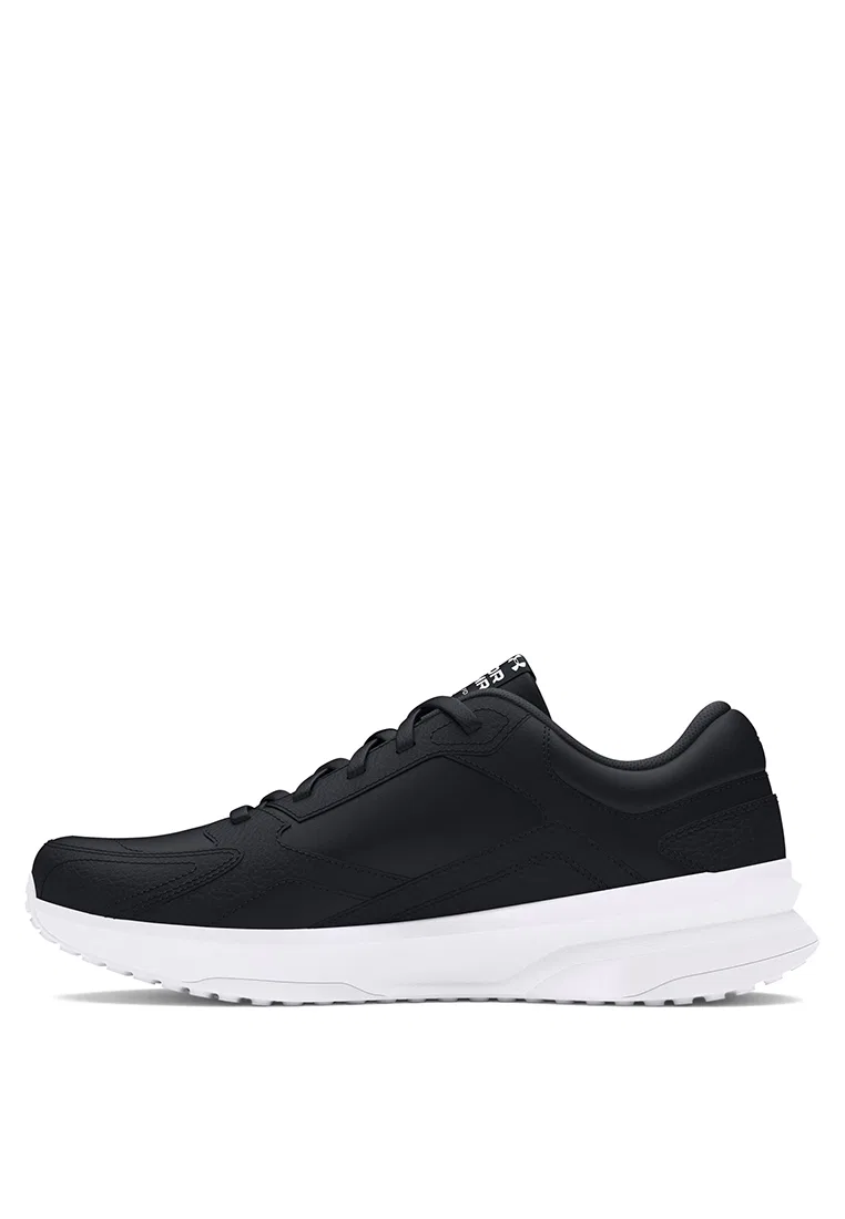 Кроссовки мужские тренировочные, кожаные, Edge Leather Under Armour, белый/черный — фото 3