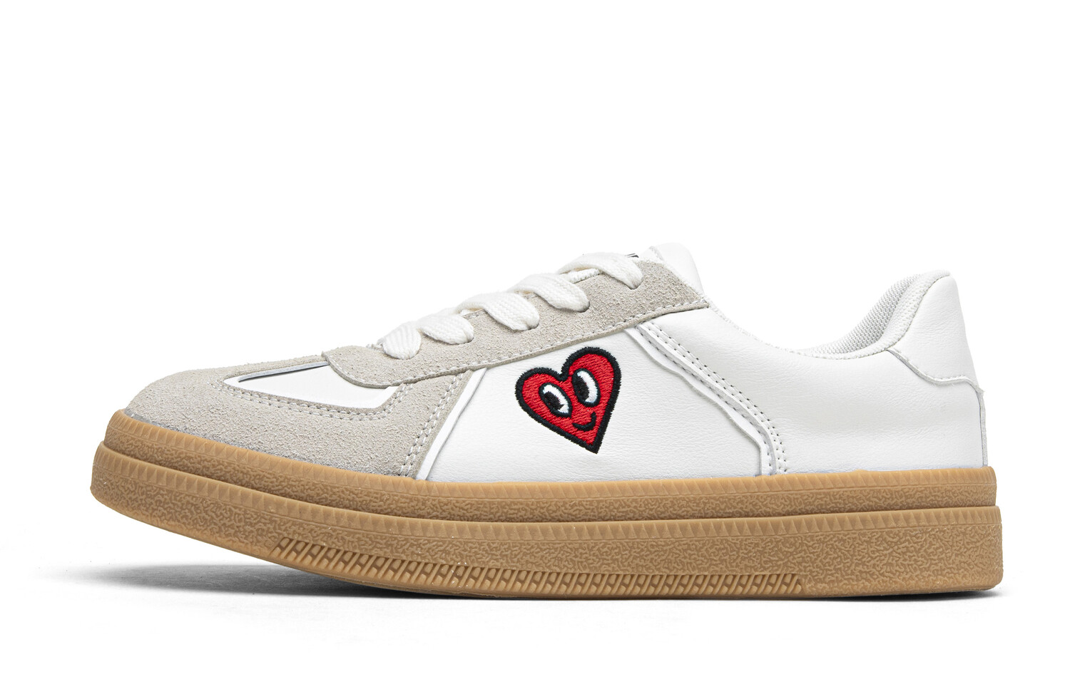 

Женские низкие кроссовки для скейтбординга Charles Jang's Happy Heart X Semir, цвет White Gray