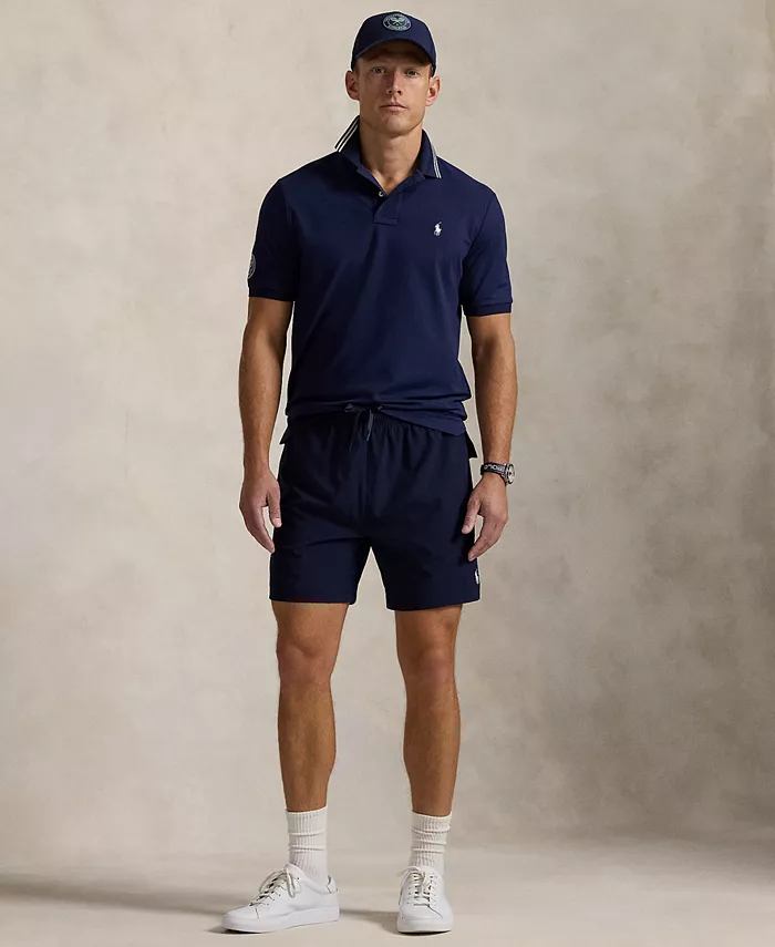 

Унисекс поло Wimbledon Classic-Fit с эластичной тканью Polo Ralph Lauren, синий