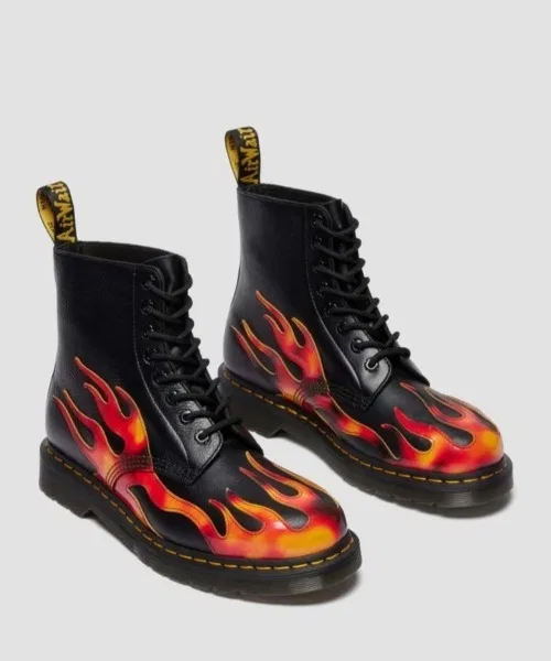 Ботинки 8-шнуровочные Dr. Martens 1460 Pascal Flame, черный — фото 3