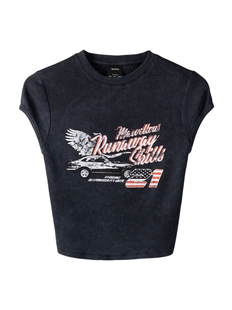 

Футболка Bershka Shirt, черный
