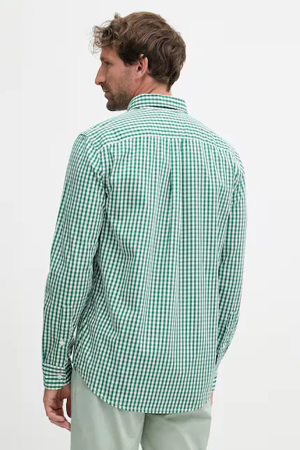 Рубашка мужская в клетку Regular Fit Tommy Hilfiger, зеленый — фото 3