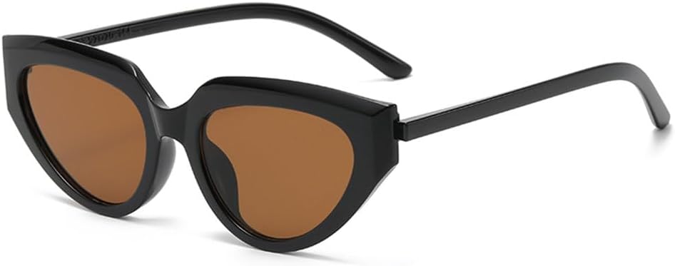 

Винтажные солнцезащитные очки «кошачий глаз» для женщин, маленькая оправа, ретро-очки с защитой от УФ-излучения UV400, модные и стильные очки в уличном стиле TYUVIVO, Black Brown