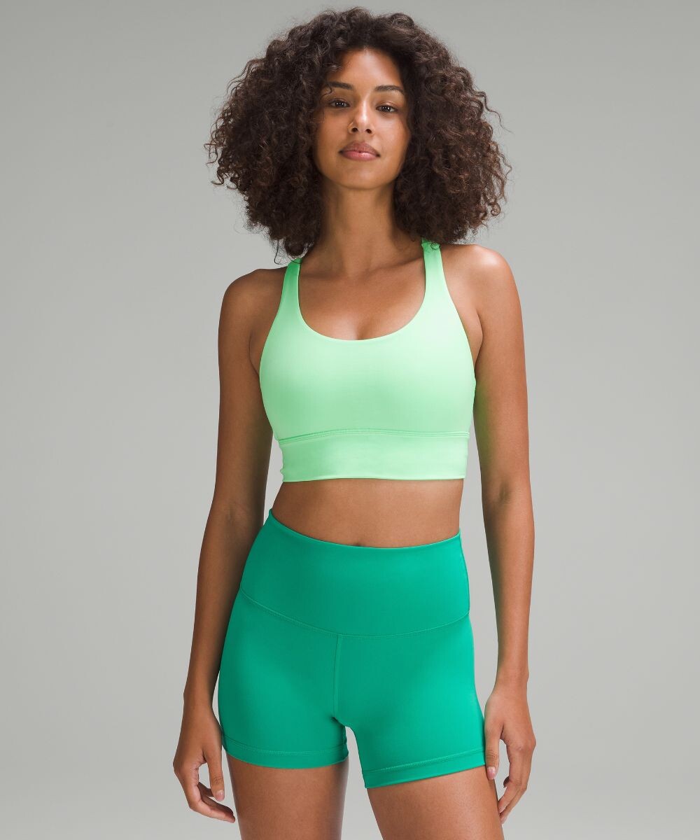 

Удлиненный бюстгальтер Energy Lululemon, фисташковый