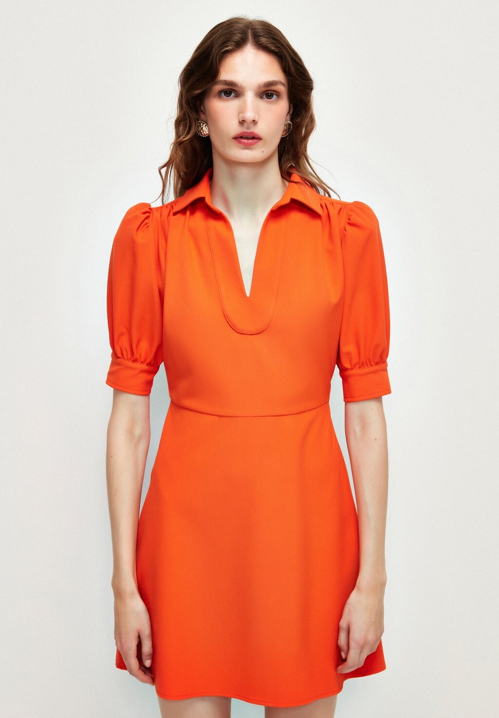 

Платье повседневное COLLAR BALLOON SLEEVE MINI adL, цвет coral