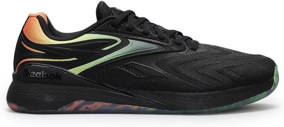 Кроссовки Reebok Unisex Nano X5 Edge, Black Arena Orange Digital Lime