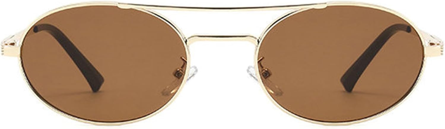 

Хелена Сексуальные маленькие овальные женские солнцезащитные очки с двойной оправой, дизайнерские модные роскошные очки в металлической оправе, круглые панк-солнцезащитные очки helena, C3