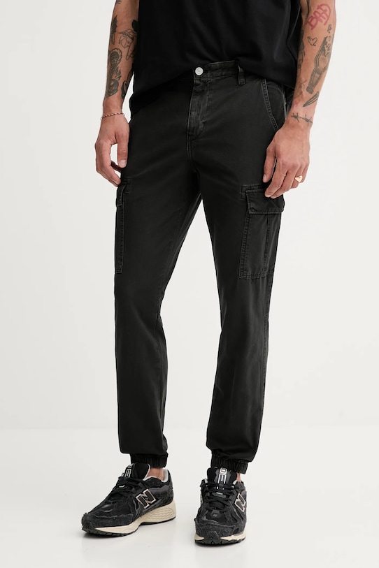 

Хлопковые брюки Tommy Jeans, черный