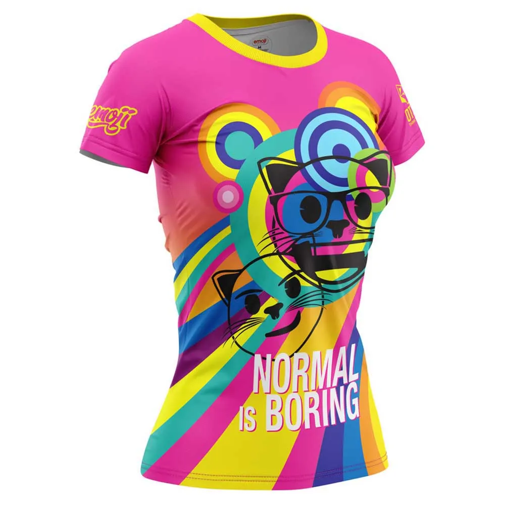 

Футболка с коротким рукавом Otso Emoji Normal Is Boring, розовый