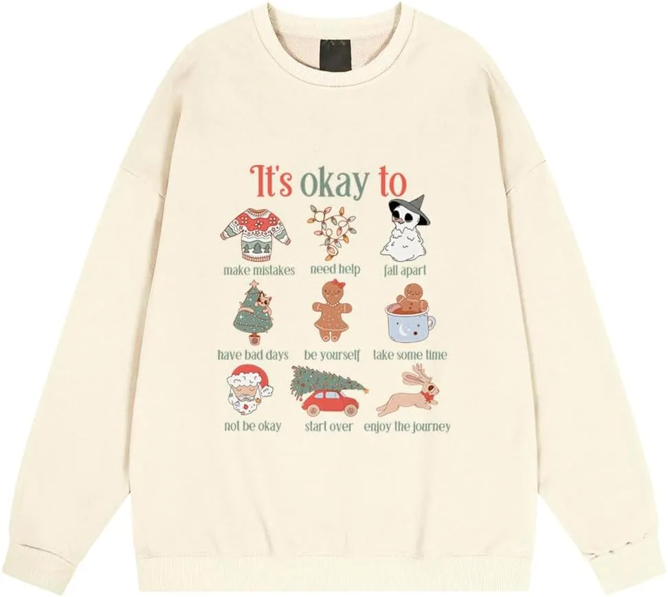 

Свитшот Mental Health Christmas It's Okay To Sweatshirt Relliot