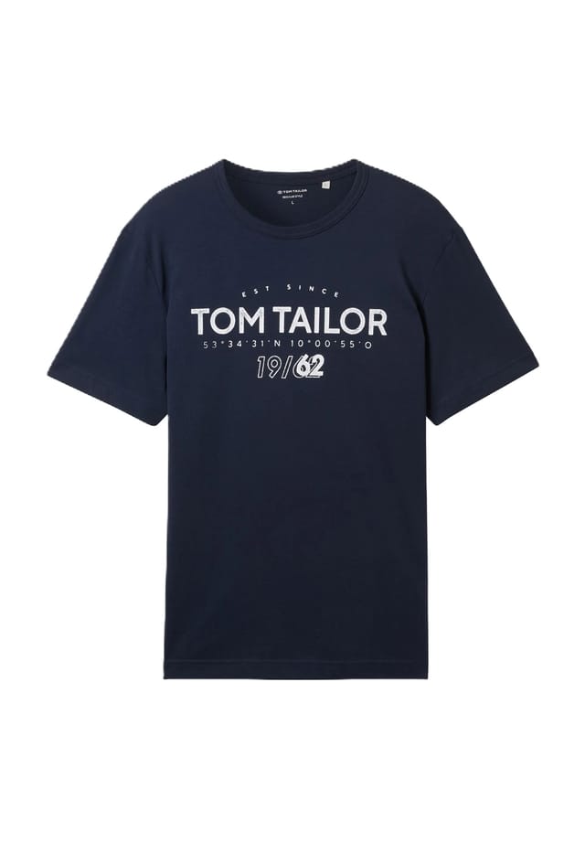 

Хлопковая футболка Tom Tailor, синий
