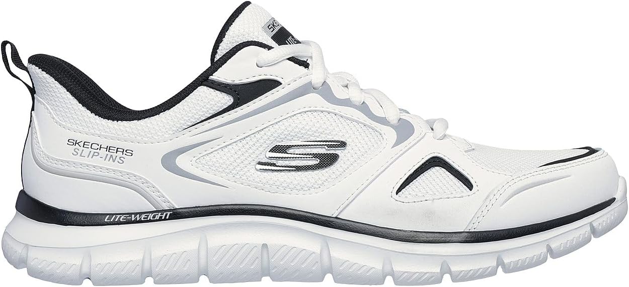 Мужские кроссовки Skechers Track Ezral без шнурков, белый/черный — фото 3