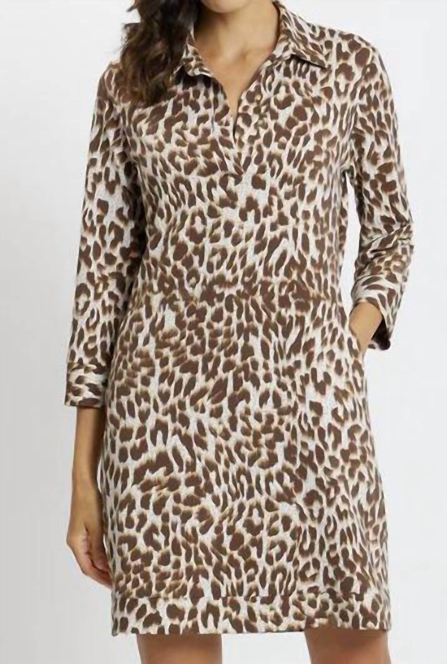 

Платье Finley в пятнистом гепардовом цвете JUDE CONNALLY, цвет speckled cheetah