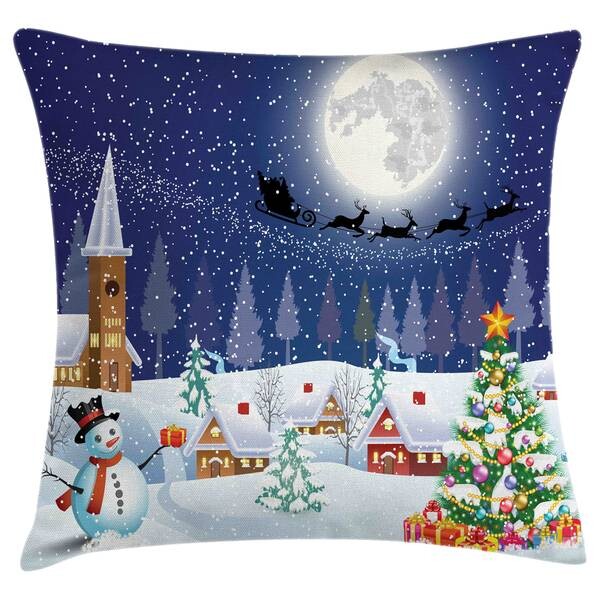 

Наволочка twentyfour Winterlandschaft, 40 см цвет weiß/blau