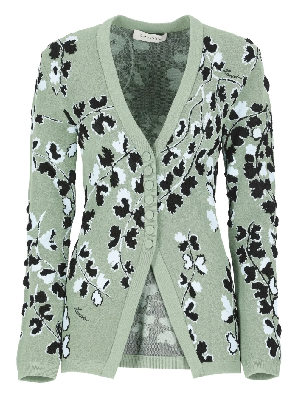 

Кардиган с цветочным узором Lanvin, зеленый
