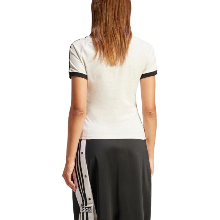 Футболка Adidas Originals 3-Stripes Slim Raglan, белый — фото 4
