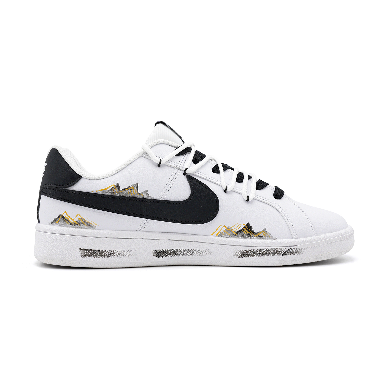 Nike Кроссовки для скейтбординга Court Royale Sea Butterfly Voyage Thermal Cushioning Low top мужские черно-белые — фото 3