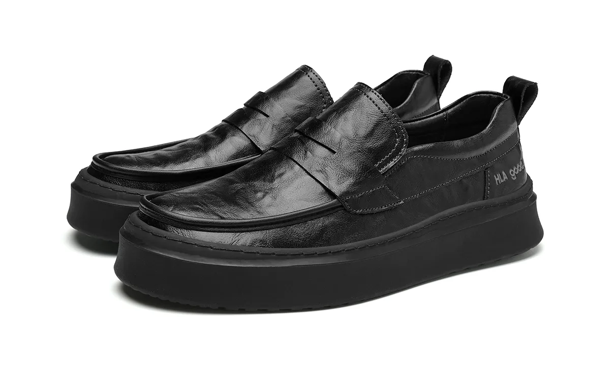 Мужские повседневные туфли low top HLA, коричневый — фото 4