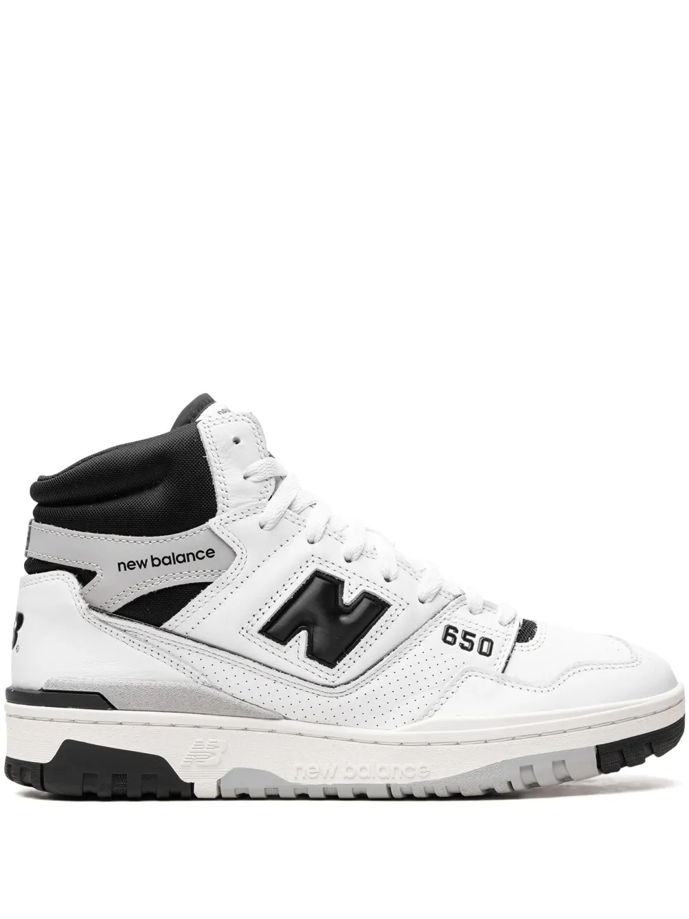 Высокие кроссовки 650 White/Black NEW BALANCE, белый