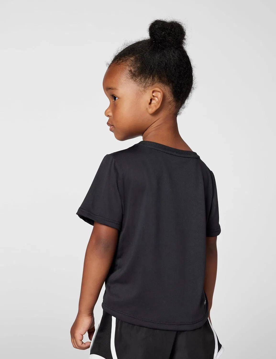 Футболка для девочек Nike One Fitted Dri-FIT, Black/White — фото 3