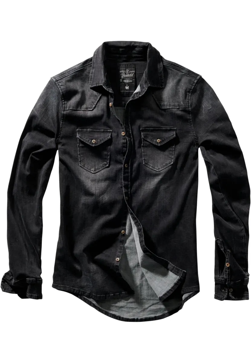 

Рубашка с длинными рукавами Brandit " Brandit Men's Riley Denim Shirt" (1 шт.), черный