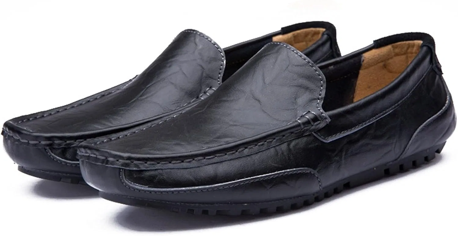 Лоферы мужские с прострочкой, Black