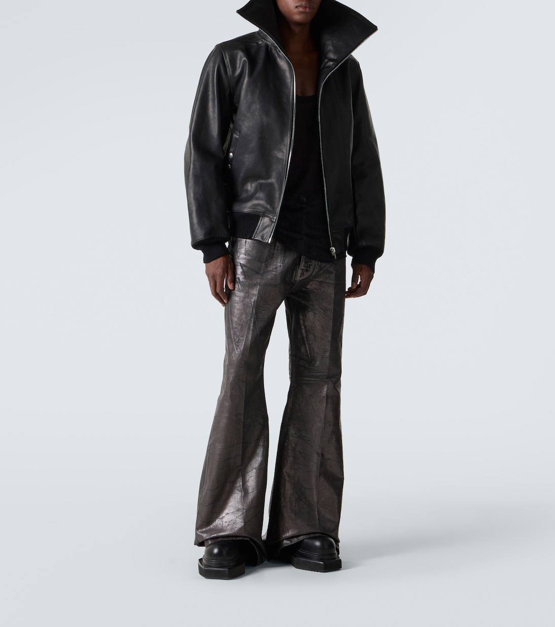 Майка из смесовой шерсти Rick Owens, черный — фото 2