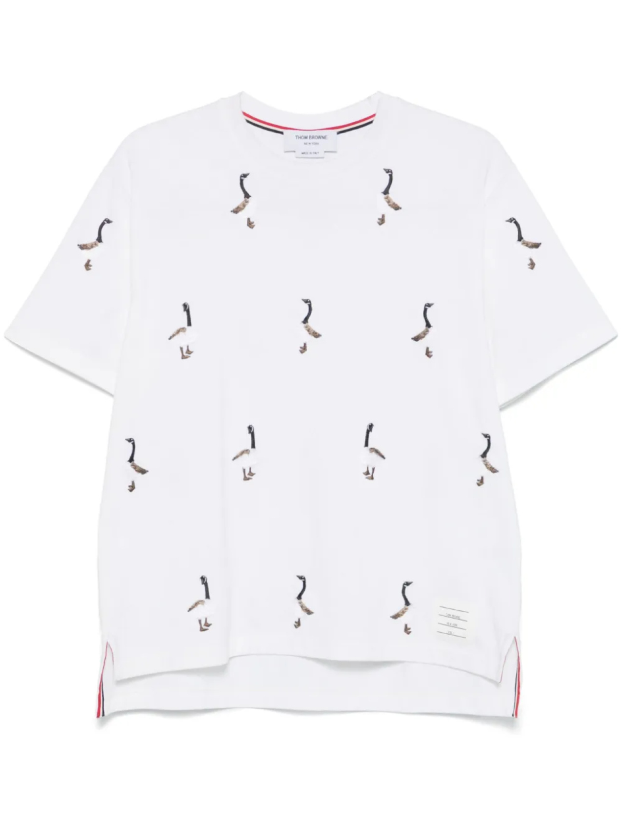 

Thom Browne футболка с вышивкой, белый