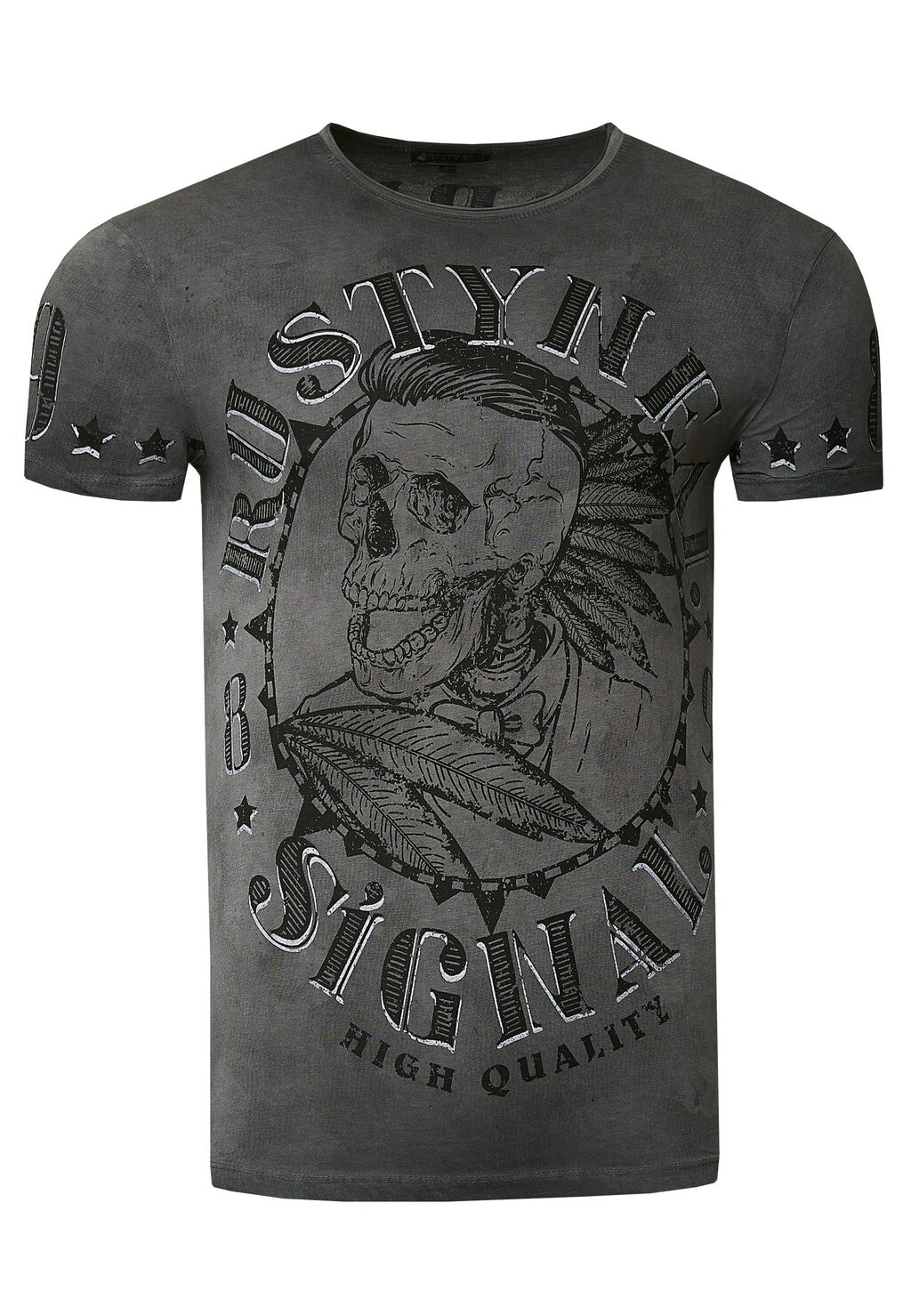 

Футболка с принтом MIT STYLISCHEM TOTENKOPF Rusty Neal, цвет anthrazit