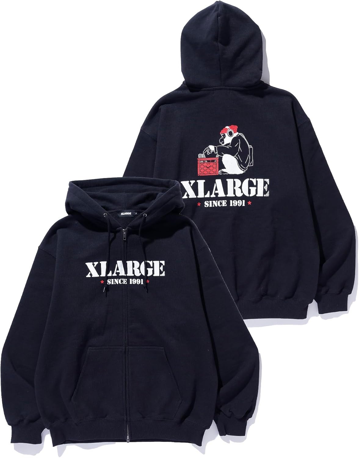 

Толстовка с капюшоном размера XLARGE, толстовка с капюшоном на молнии CRATE DIGGER, мужская, черный