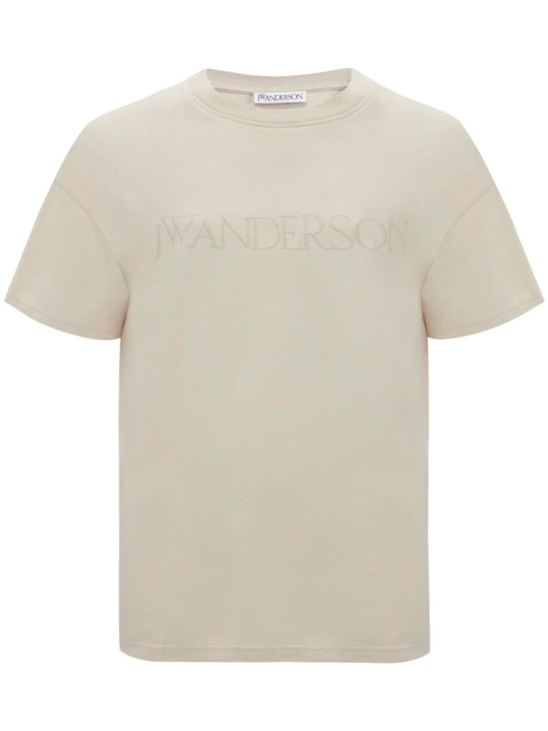 

JW Anderson футболка с вышитым логотипом, нейтральный цвет