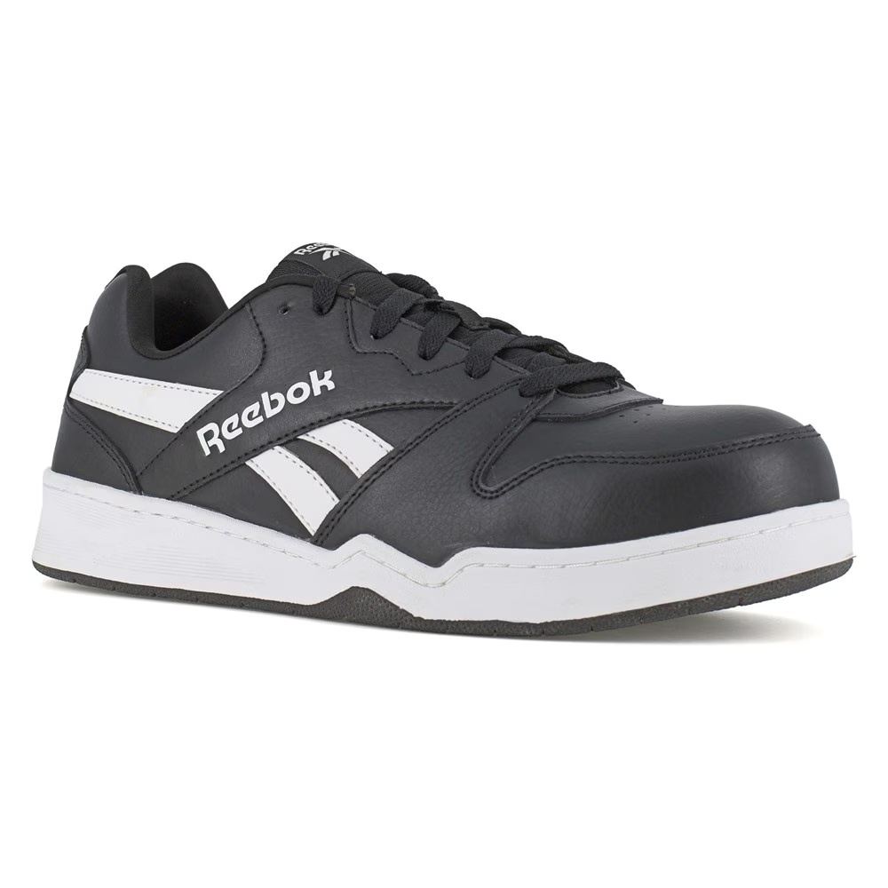 

Кроссовки с композитным носком Reebok Work Bb4500, черно-белая кожа