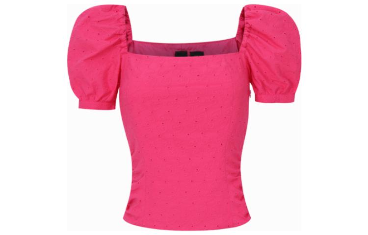 

Футболка с буфами на рукавах FW23 для женщин розовая PINKO