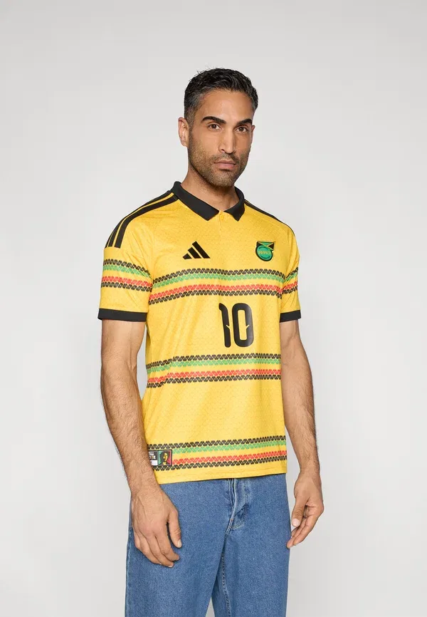 Футболка Adidas Performance Jamaica 26 home marley national team, ярко-золотой