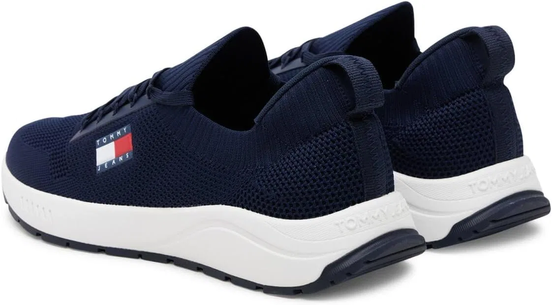 Мужские низкие кроссовки TOMMY JEANS TJM Runner Kntitted Em0em01555 Tommy Hilfiger, Blue Dark Night Navy — фото 4