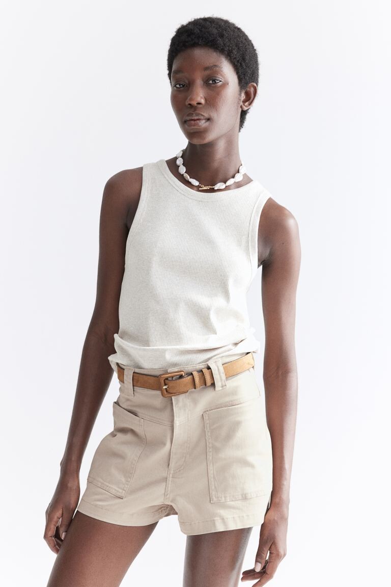 

Твиловые шорты карго H&M, бежевый