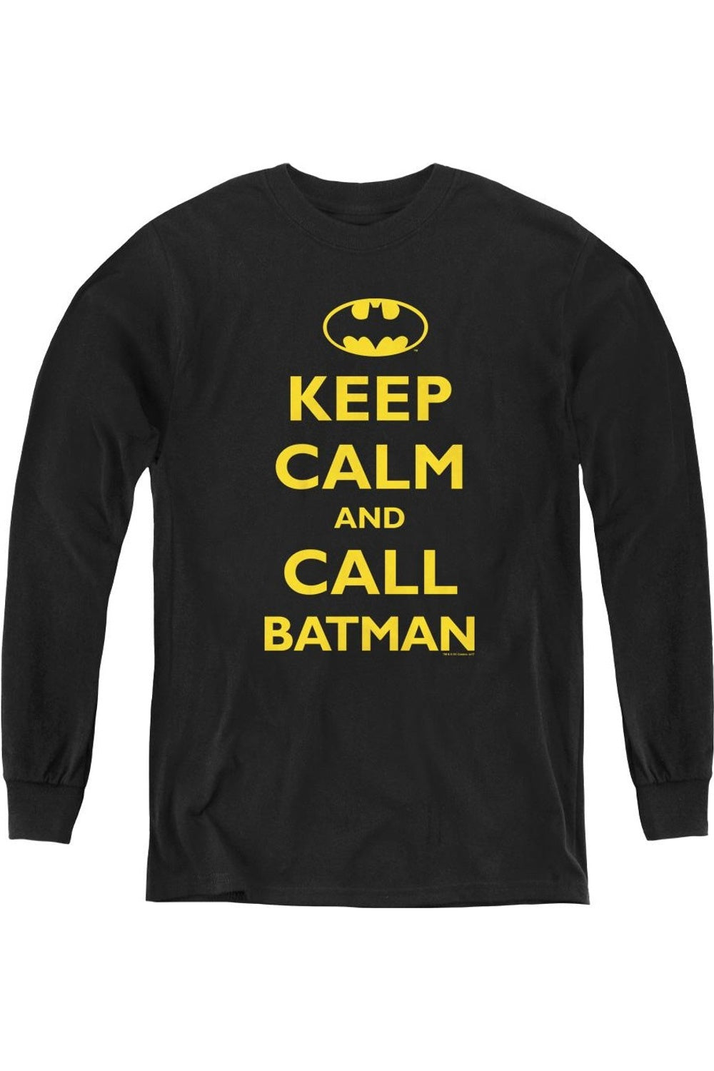

Футболка с длинным рукавом для детей "Batman Call Batman" Gildan, черный