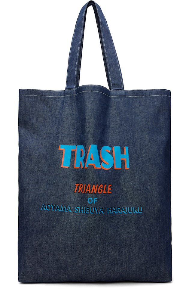 

Needles Большая джинсовая сумка-шоппер темно-синего цвета