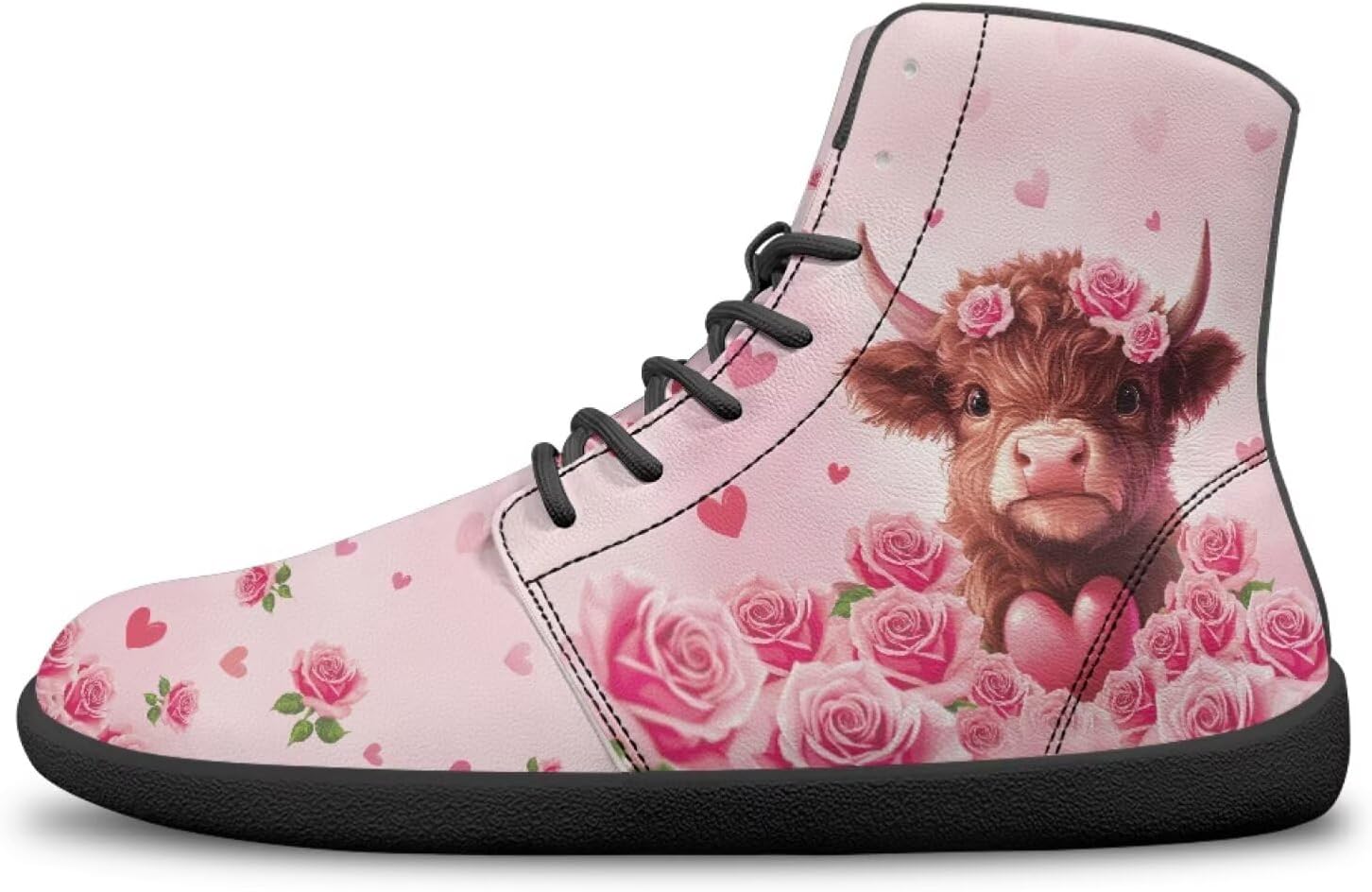 

Кроссовки ко Дню святого Валентина для женщин и мужчин, беговые туфли с широкой носочной частью, обувь с заземлением Bychecar, розовый