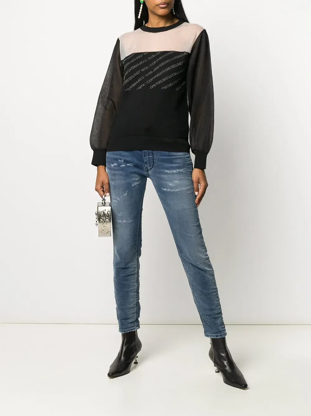 Джинсы бойфренды Krailey JoggJeans DIESEL, синий — фото 2