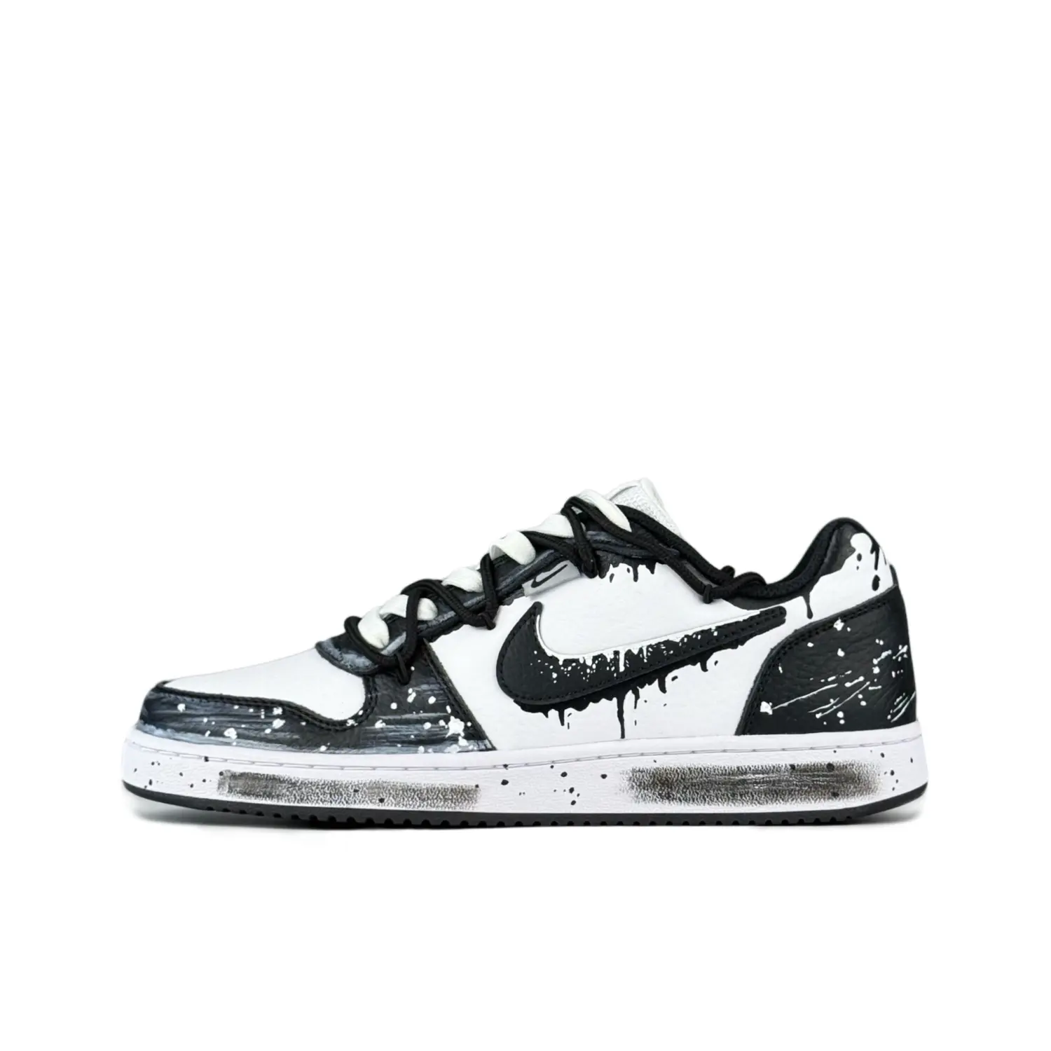

Nike Низкие износостойкие кроссовки для скейтбординга EBERNON Midnight Shooting Stars, мужские, черно-белые